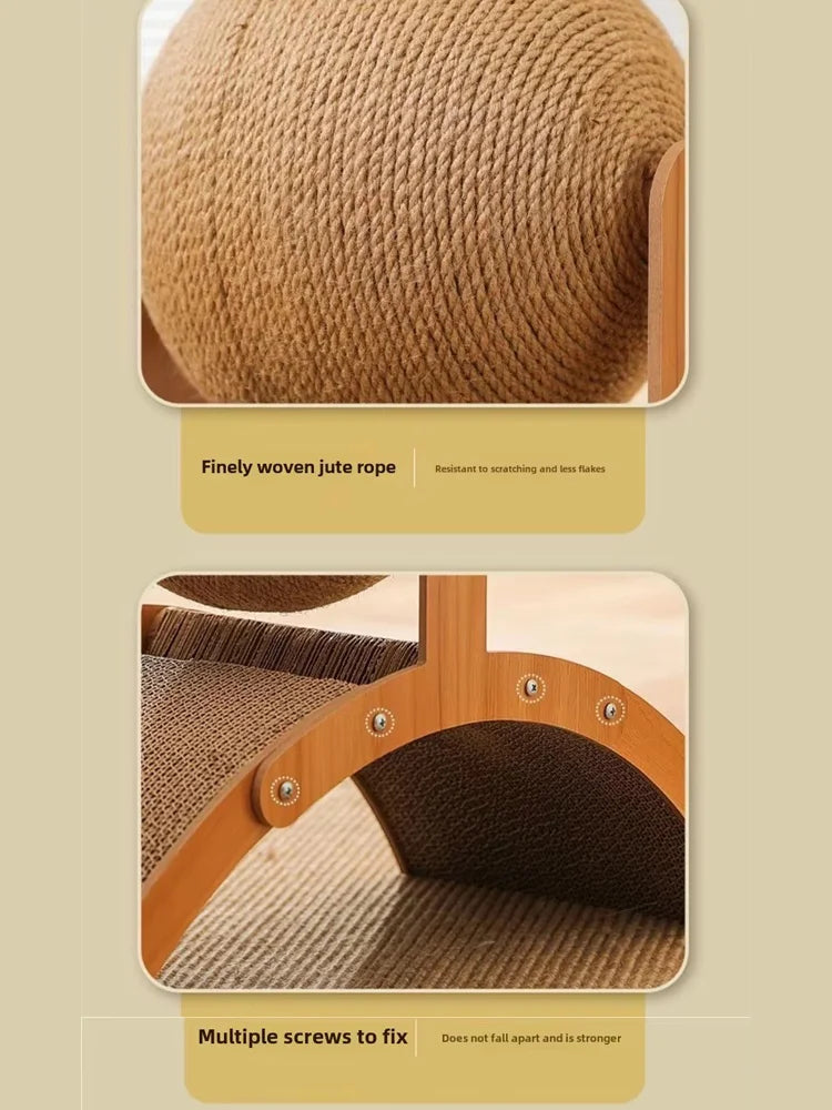 Wooden 2-in-1 Cat Scratcher