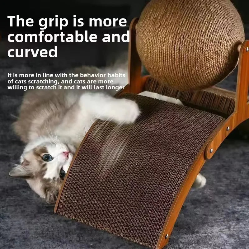 Wooden 2-in-1 Cat Scratcher
