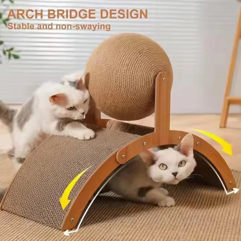 Wooden 2-in-1 Cat Scratcher