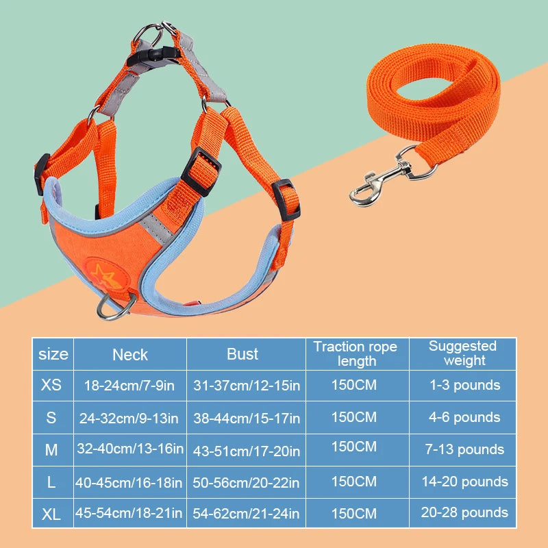Pet Harness Vest Walking Lead For Puppy