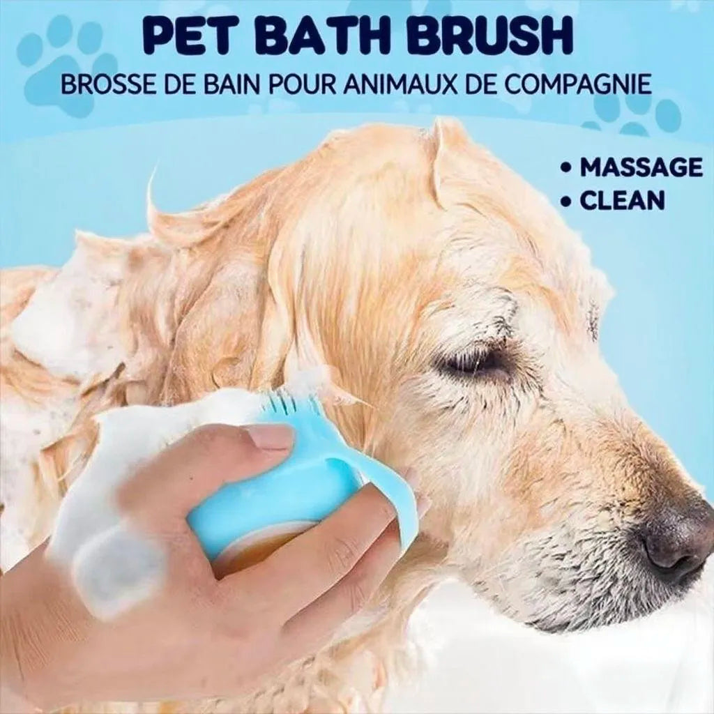Silicone Soft Rubber Pet Massage Shower Brush