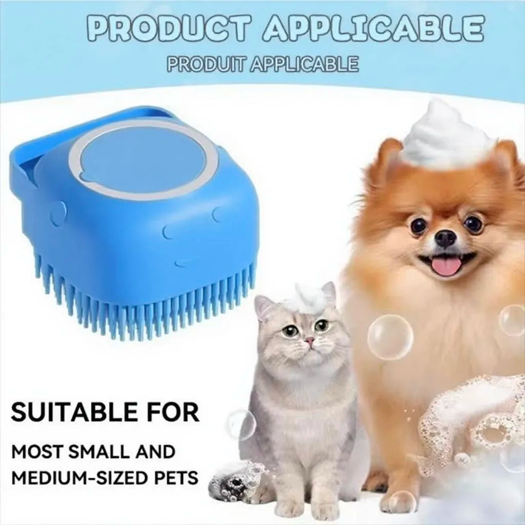 Silicone Soft Rubber Pet Massage Shower Brush